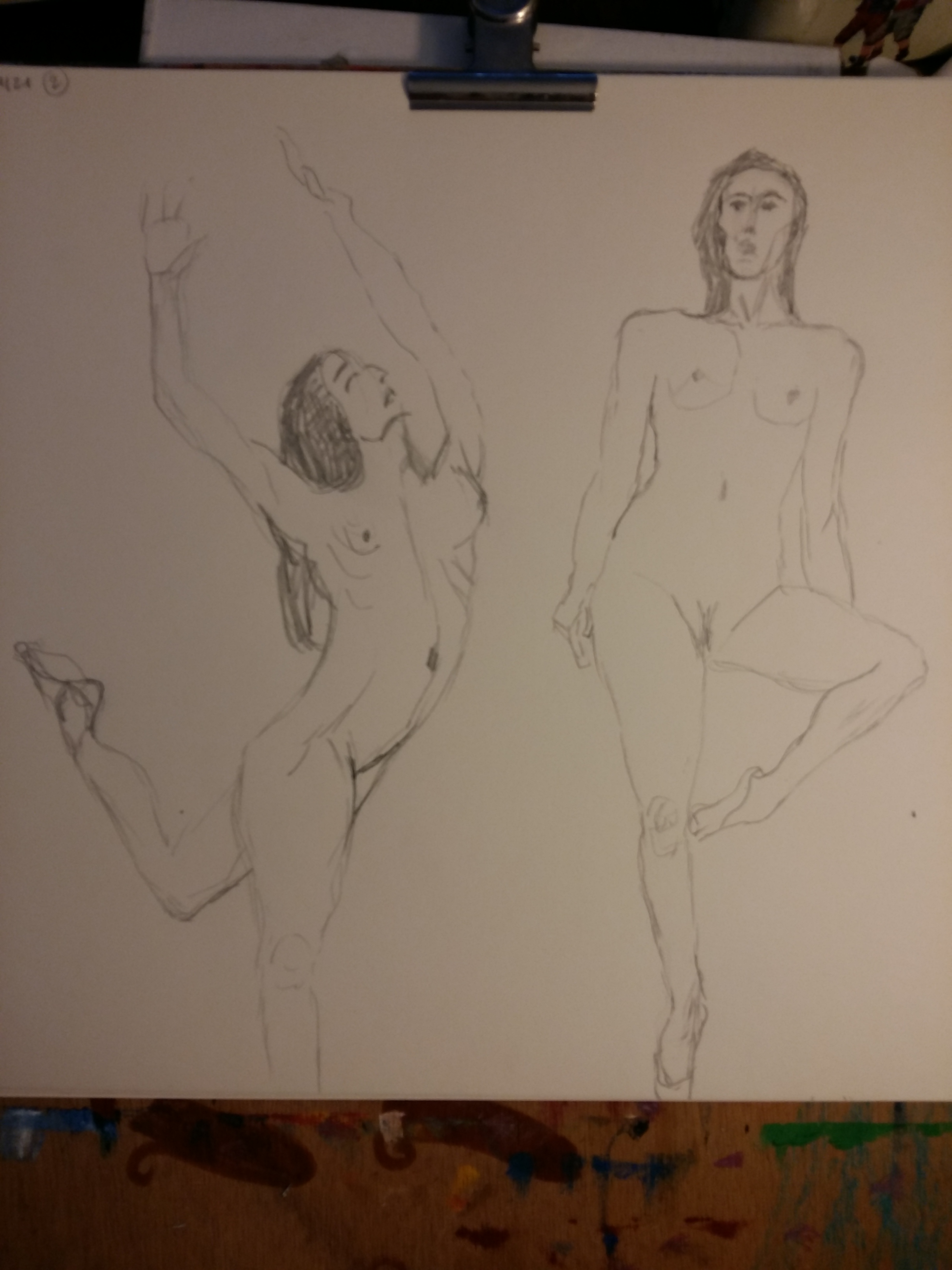  Esquisse danseuse crayon de papier composition  cours de dessin 