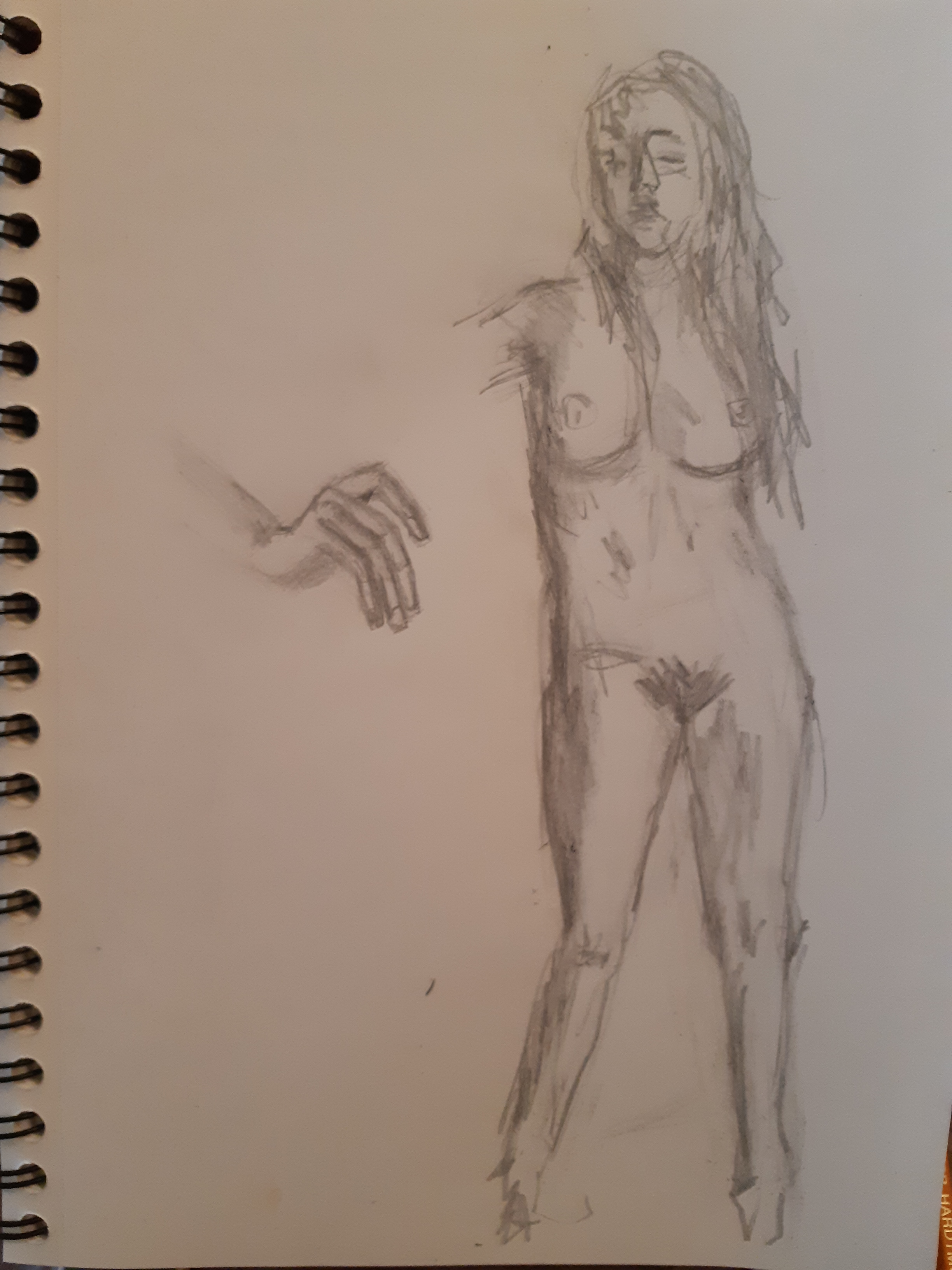  Composition femme face Ã©tude de main graphite sur papier  cours de dessin 