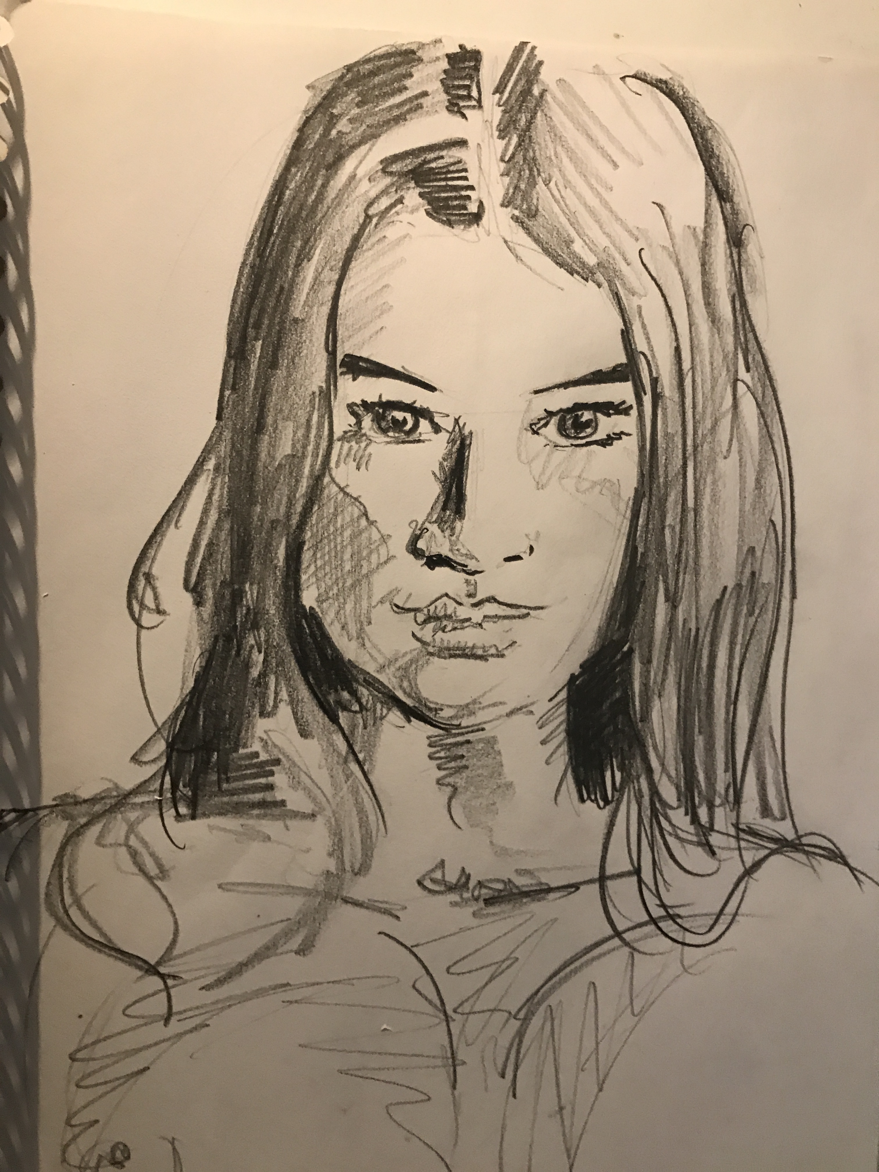  Portrait graphite sur papier dessin  cours de dessin 