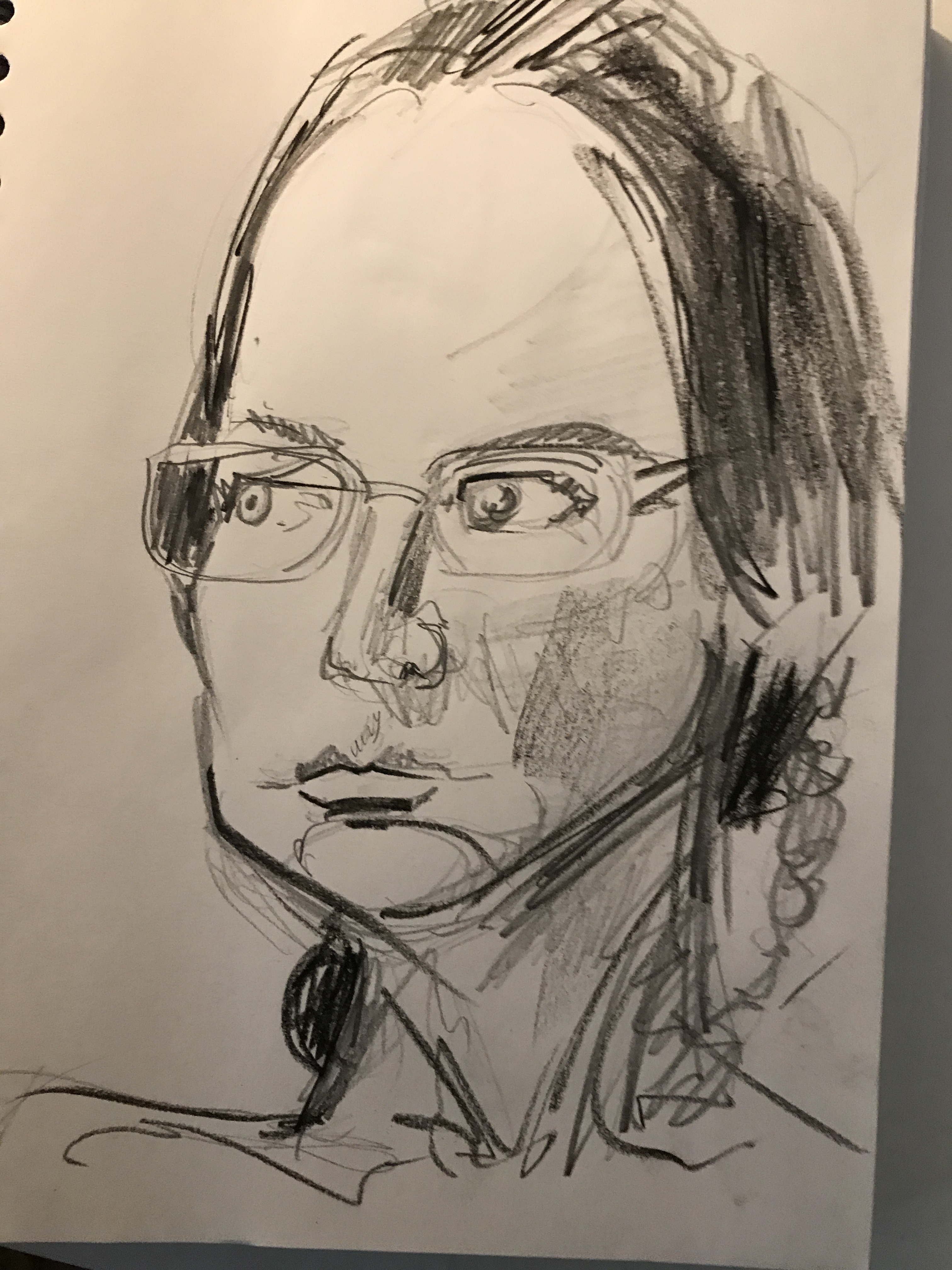  Portrait caricature graphite sur papier  cours de dessin 